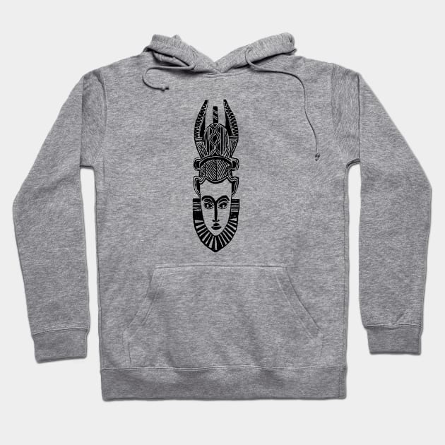 African Tribal Mask Hoodie by D.E.S.ign